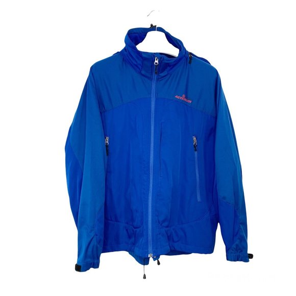 AIGLE Actimum Blue Windproof Jacket Detachable Hood M - Picture 2 of 13